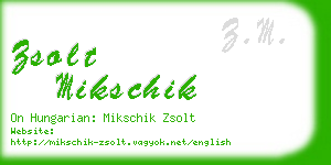 zsolt mikschik business card